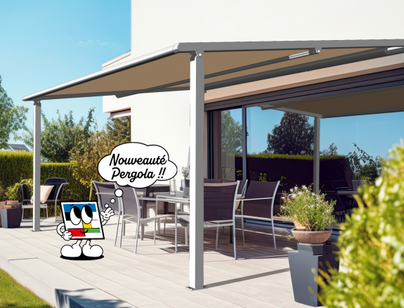 Néo ZIP la nouvelle pergola à toile par Walter Stores